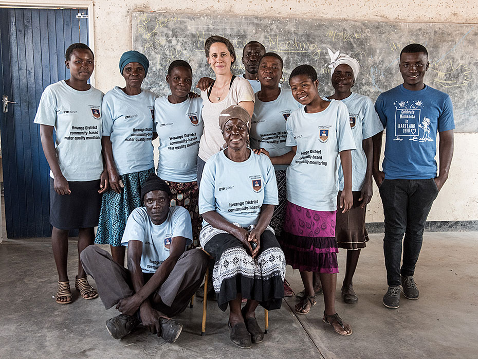 Team Mwanga District community based water quality monitoring (Photo: Christian Dinkel)